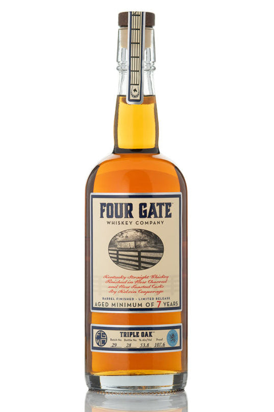 Bottle of Four Gate Triple Oak – whiskey