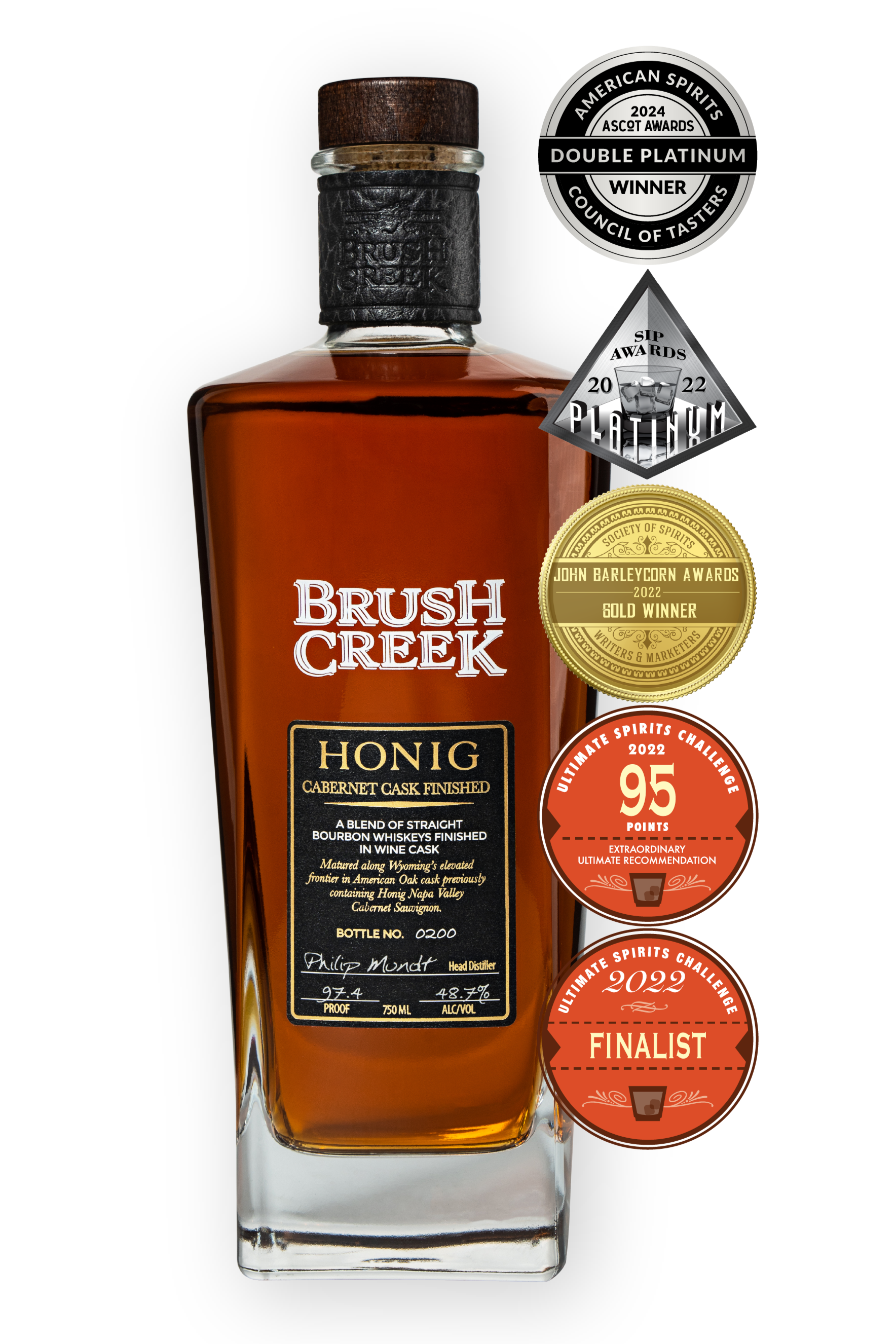 Brush Creek Honig Cabernet Cask Finished Bourbon