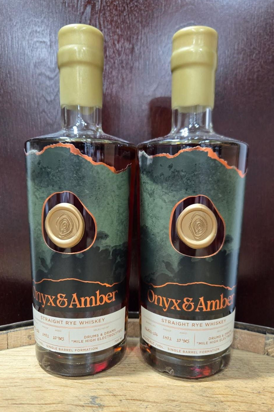 Onyx & Amber 10 Year Rye 140.1 Proof Drums & Drams "Mile High Electrolytes"