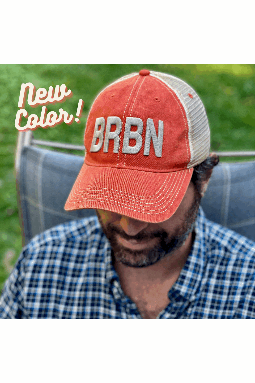 Orange BRBN ("BouRBoN") Trucker Hat