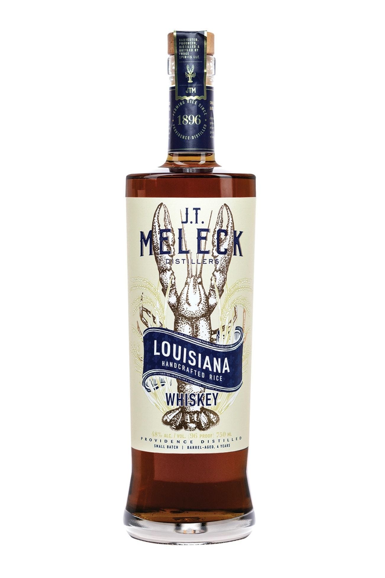 JT Meleck Small Batch Louisiana Rice Whiskey