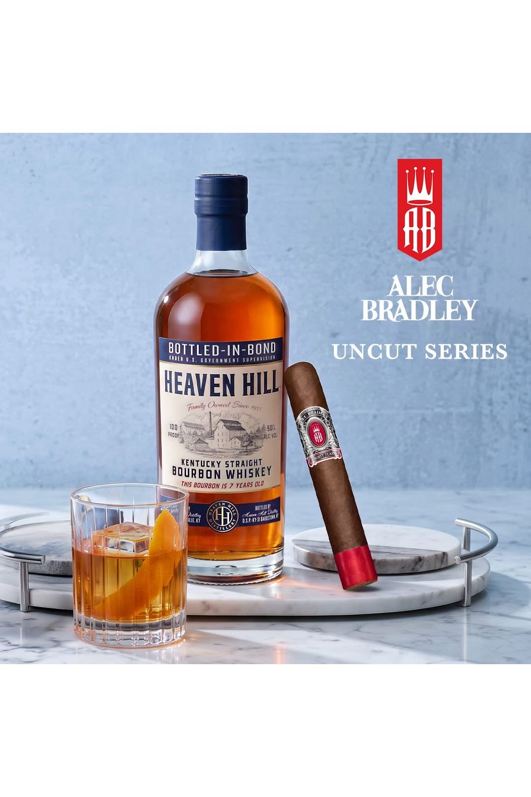 Alec Bradley Uncut Series X - Heaven Hill Bottled in Bond 7 Year (with 2-pack of cigars)