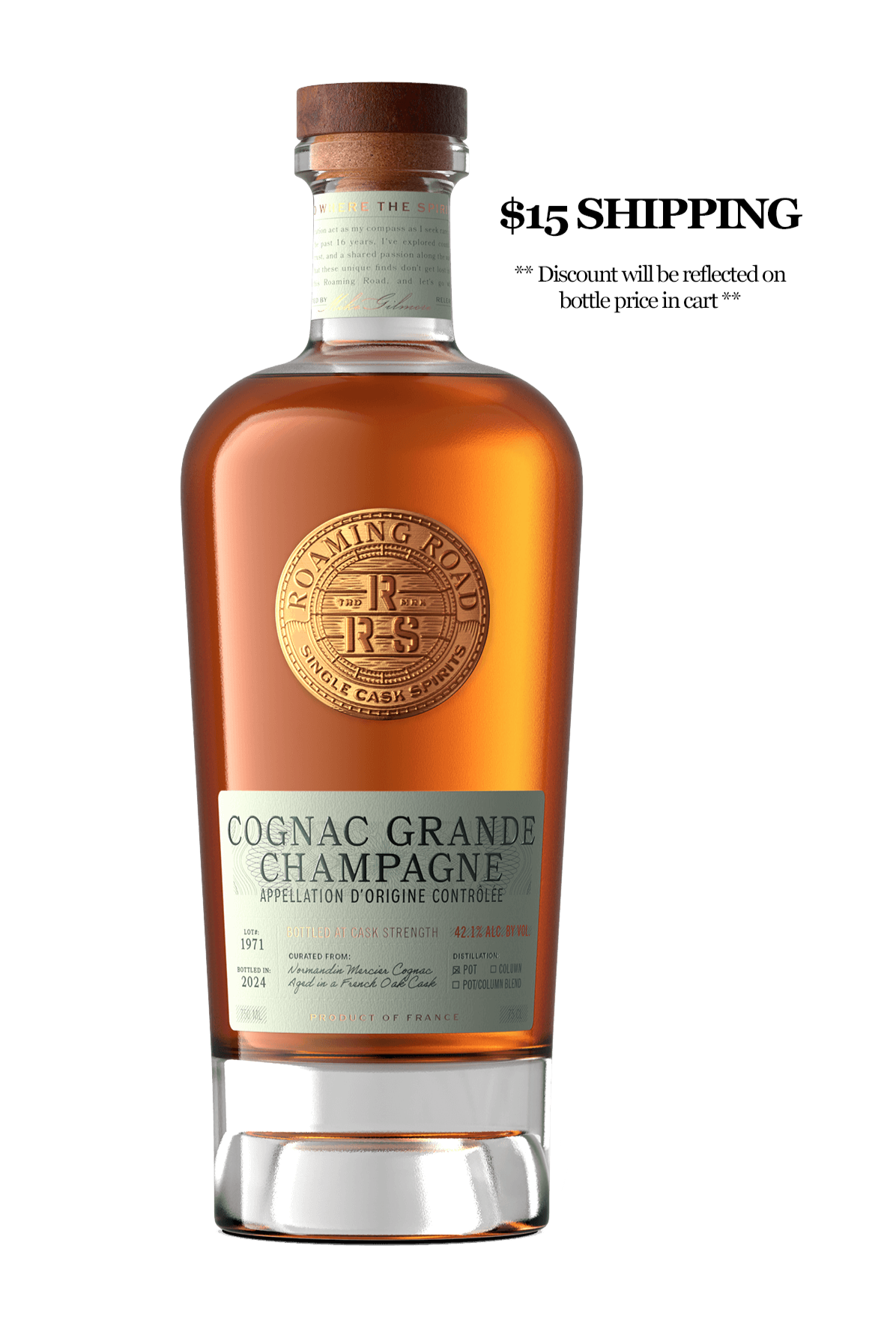 Roaming Road Spirits 1971 Grande Champagne Cognac
