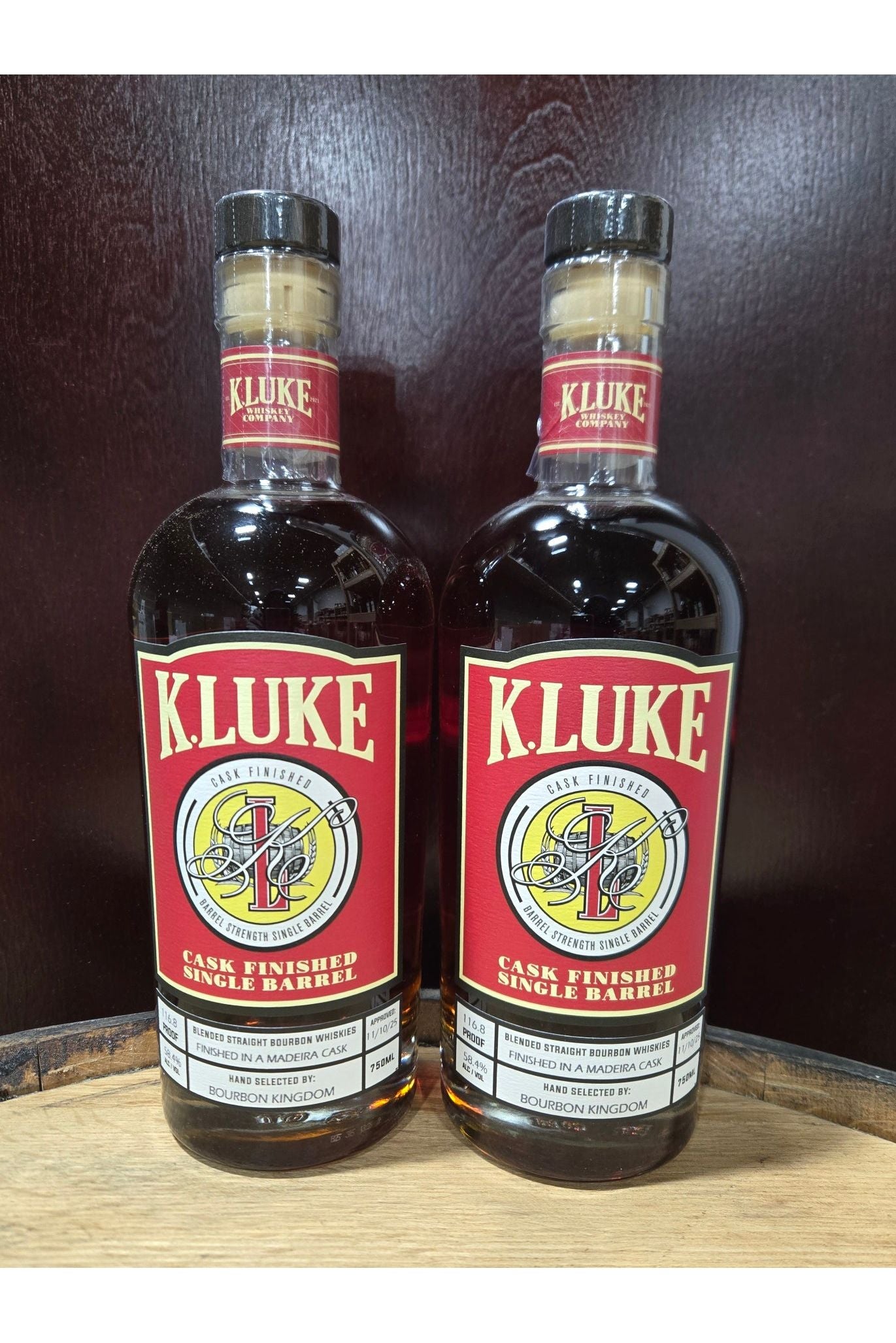 K.Luke Single Barrel Madeira Cask Finished 116.8 Proof - Bourbon Kingdom