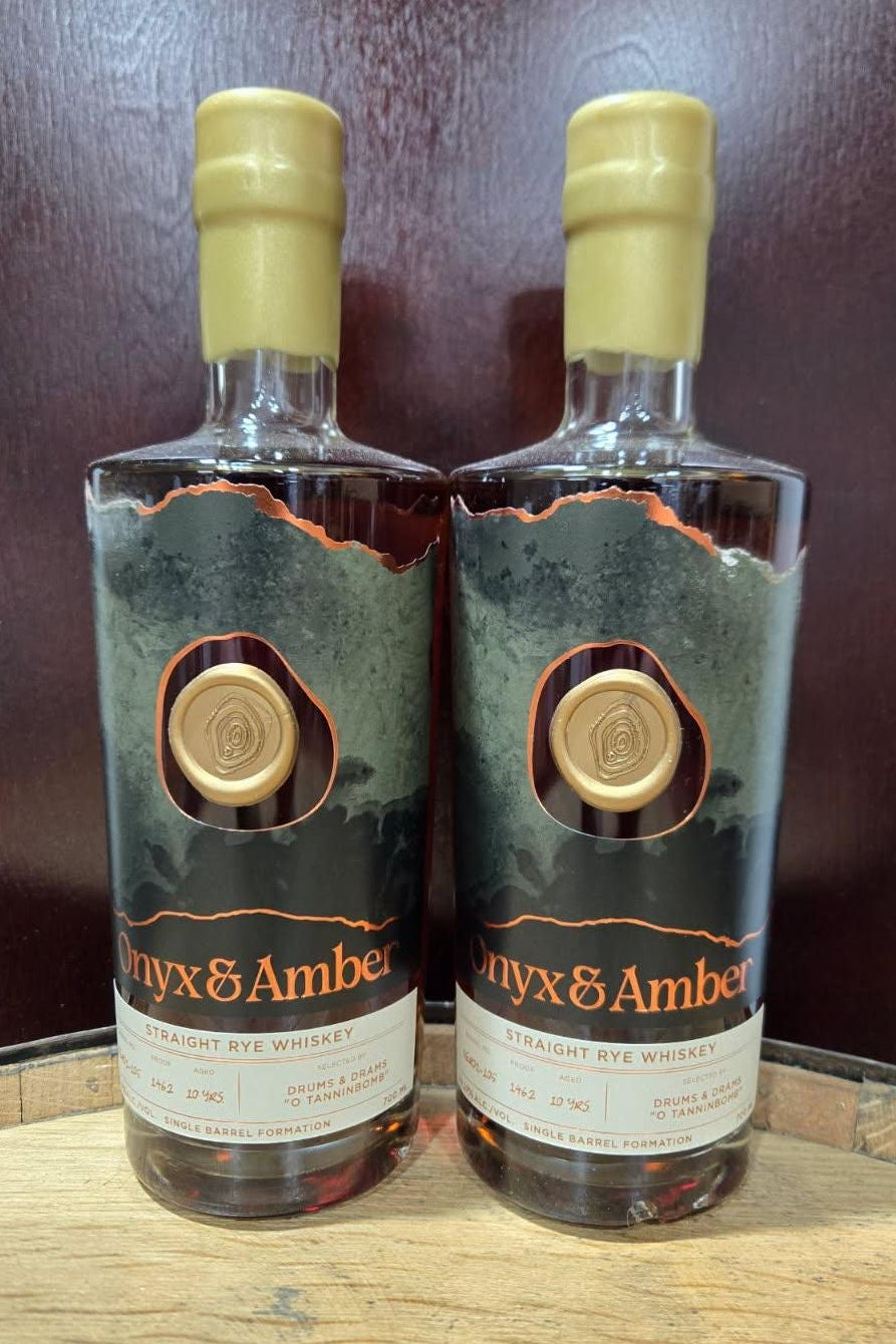 Onyx & Amber 10 Year Rye 146.2 Proof Drums & Drams "O Tanninbomb"