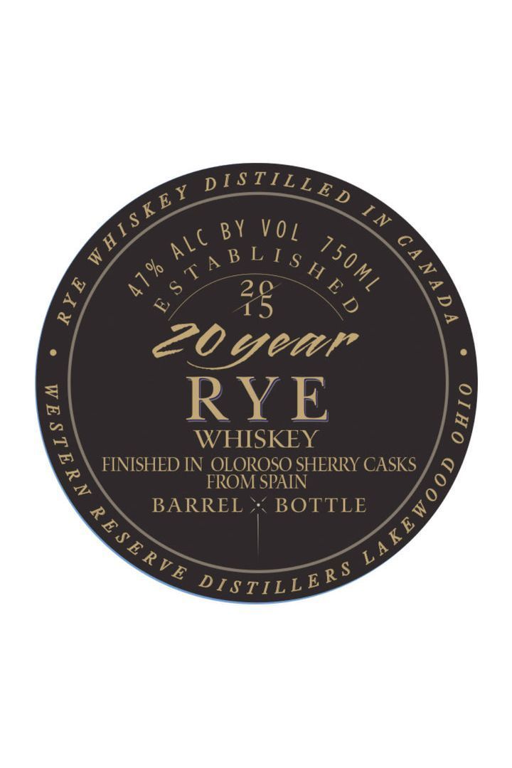 Western Reserve 20 Year Sherry Cask Finished Rye